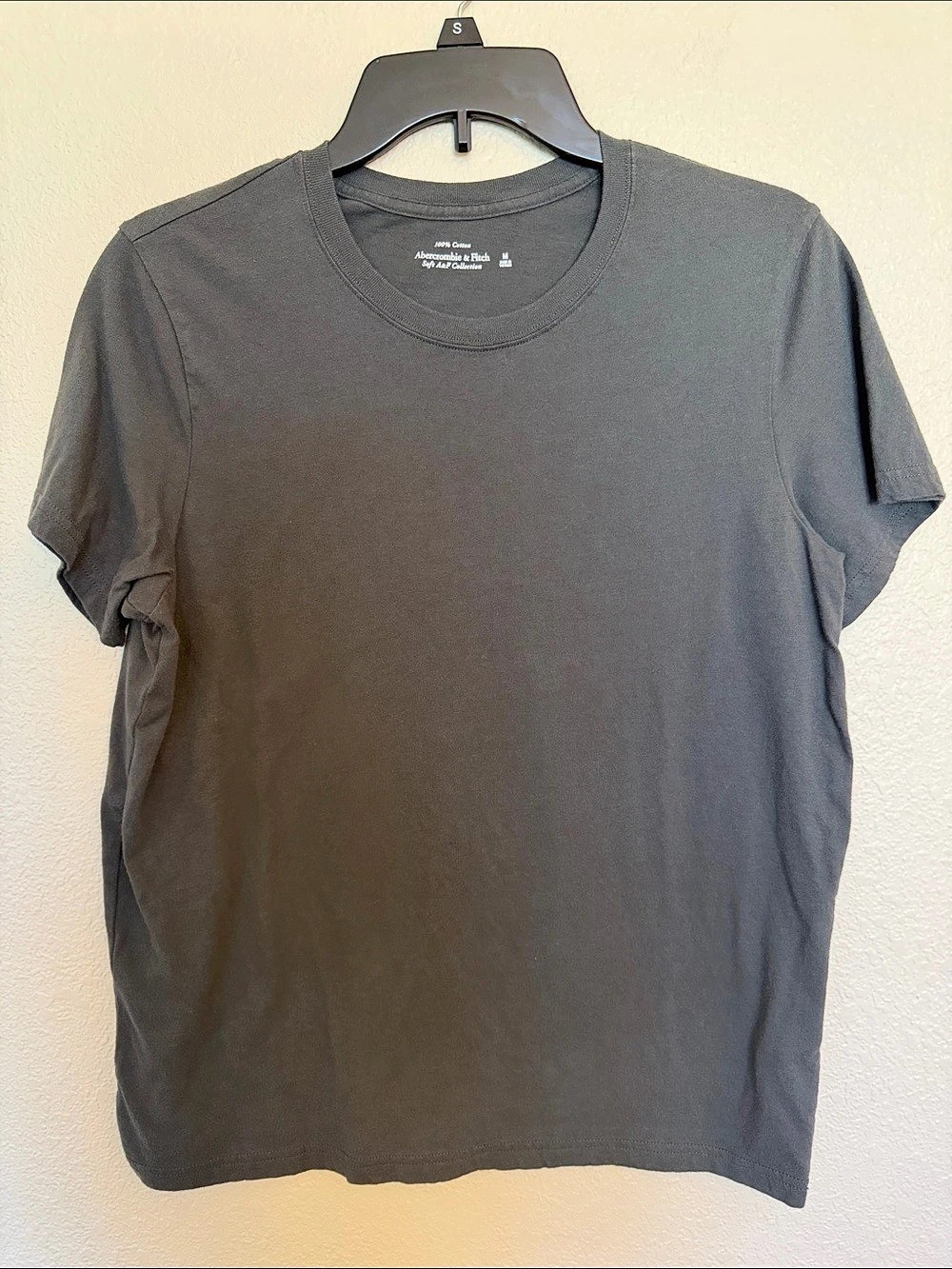 Abercrombie & Fitch Soft A&F Collection Crew Neck Tee Gray Medium